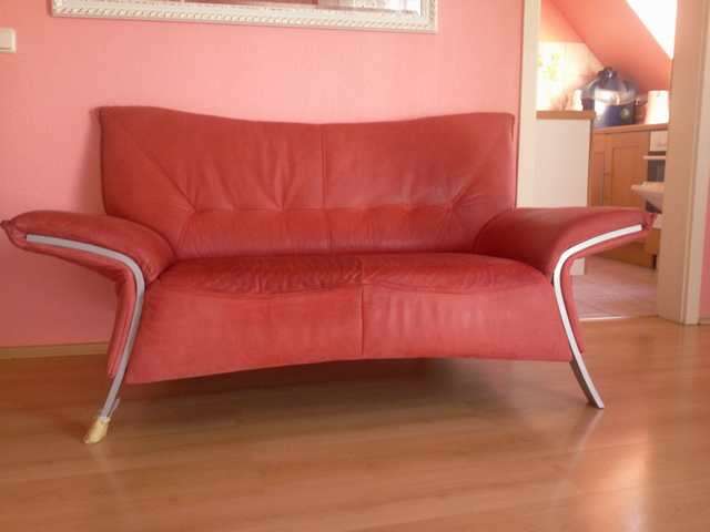 ECHTES LEDER SOFA 2-ER SIZTZ